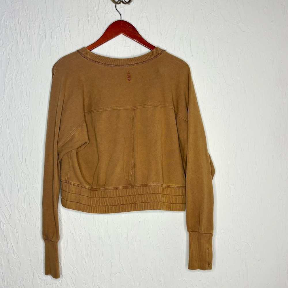 Free People FP Movement June Bug Sweatshirt Brown Size Small - Picture 3 of 7